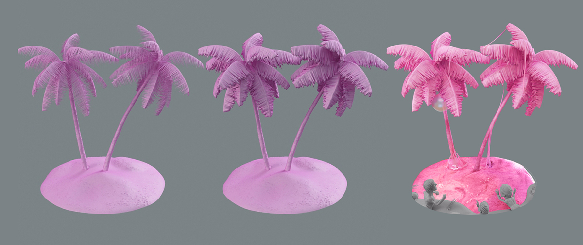 Test material for gum